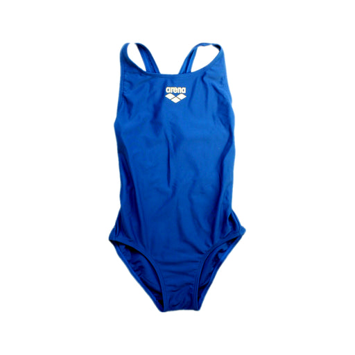 A Blue Swimsuits from Arena in size 5T for girl. (Front View)