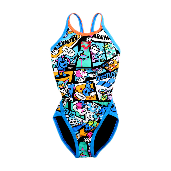 A Multicolour Swimsuits from Arena in size 7Y for girl. (Front View)