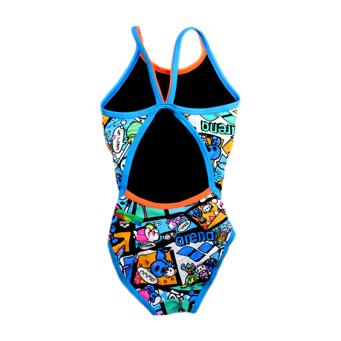 A Multicolour Swimsuits from Arena in size 7Y for girl. (Back View)