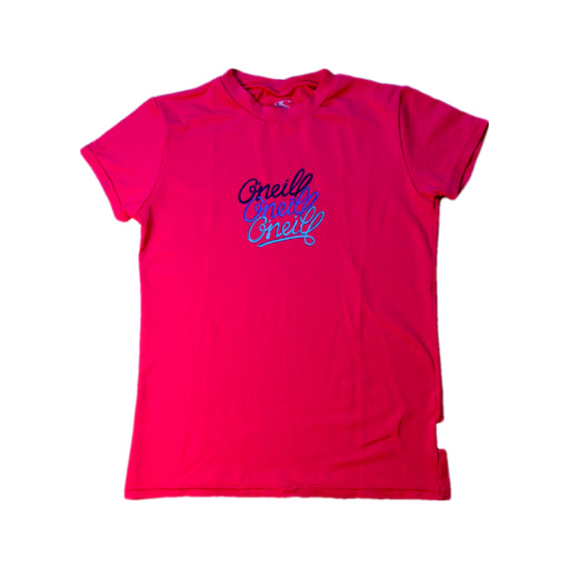 A Pink Short Sleeve T Shirts from O'Neill in size 10Y for girl. (Front View)