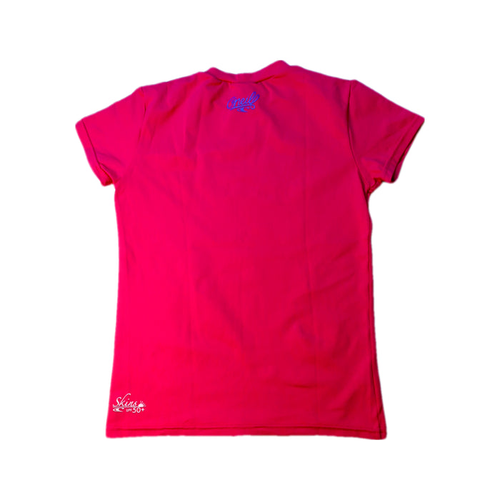 A Pink Short Sleeve T Shirts from O'Neill in size 10Y for girl. (Back View)