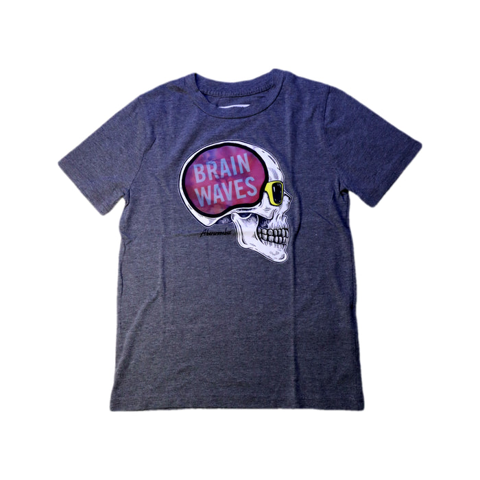 A Grey Short Sleeve T Shirts from Abercrombie & Fitch in size 9Y for neutral. (Front View)