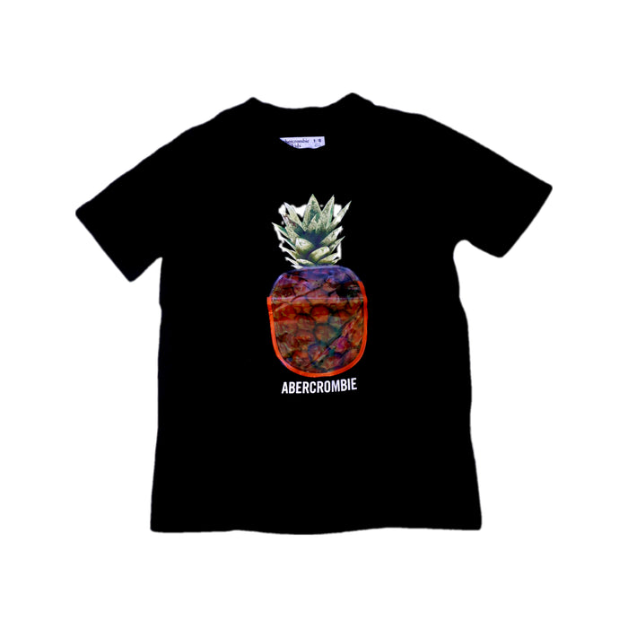 A Black Short Sleeve T Shirts from Abercrombie & Fitch in size 9Y for boy. (Front View)