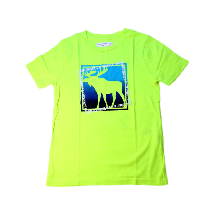 A Green Short Sleeve T Shirts from Abercrombie & Fitch in size 9Y for boy. (Front View)