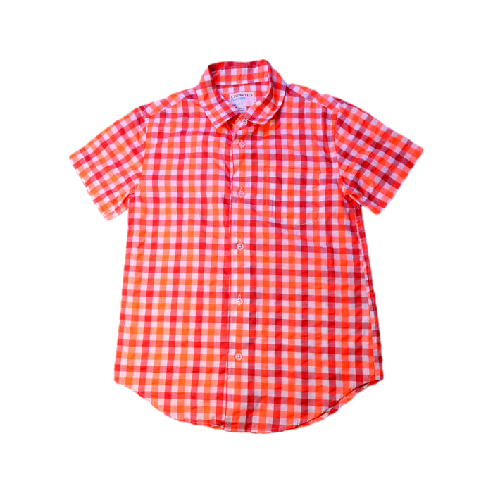 A Orange Short Sleeve Shirts from Crewcuts in size 6T for boy. (Front View)