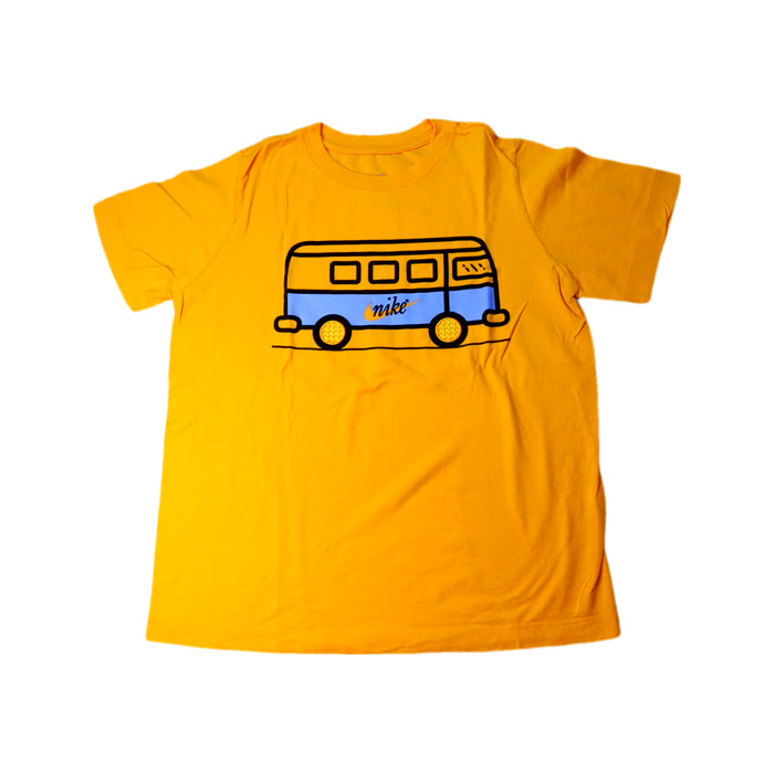 A Yellow Short Sleeve T Shirts from Nike in size 11Y for boy. (Front View)