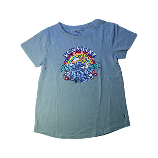 A Blue Short Sleeve T Shirts from Lucky Brand in size 12Y for boy. (Front View)