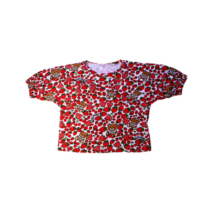 A Multicolour Short Sleeve T Shirts from Moschino in size 10Y for girl. (Front View)