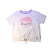 A White Short Sleeve Tops from Roots in size 11Y for girl. (Front View)