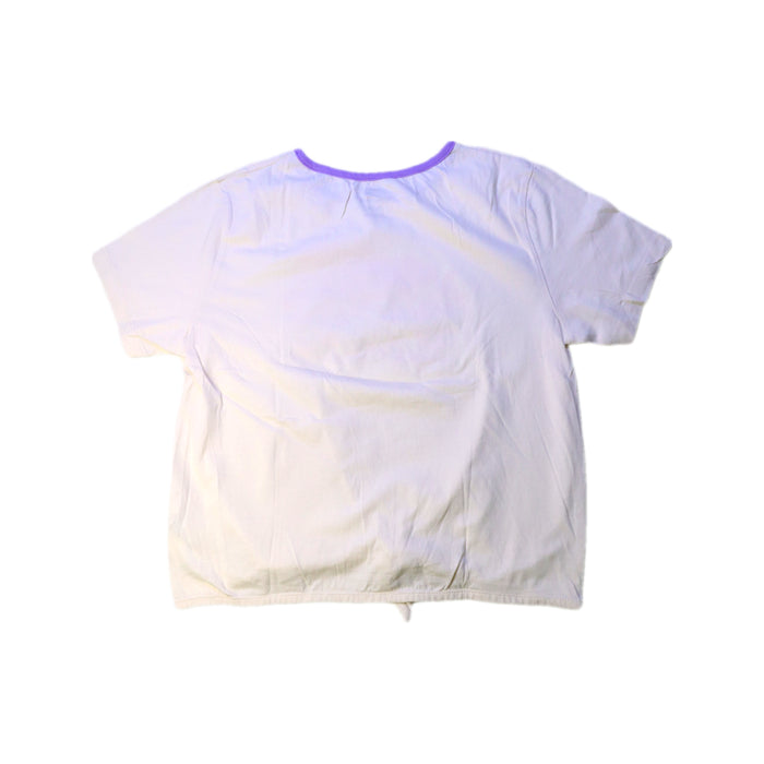 A White Short Sleeve Tops from Roots in size 11Y for girl. (Back View)