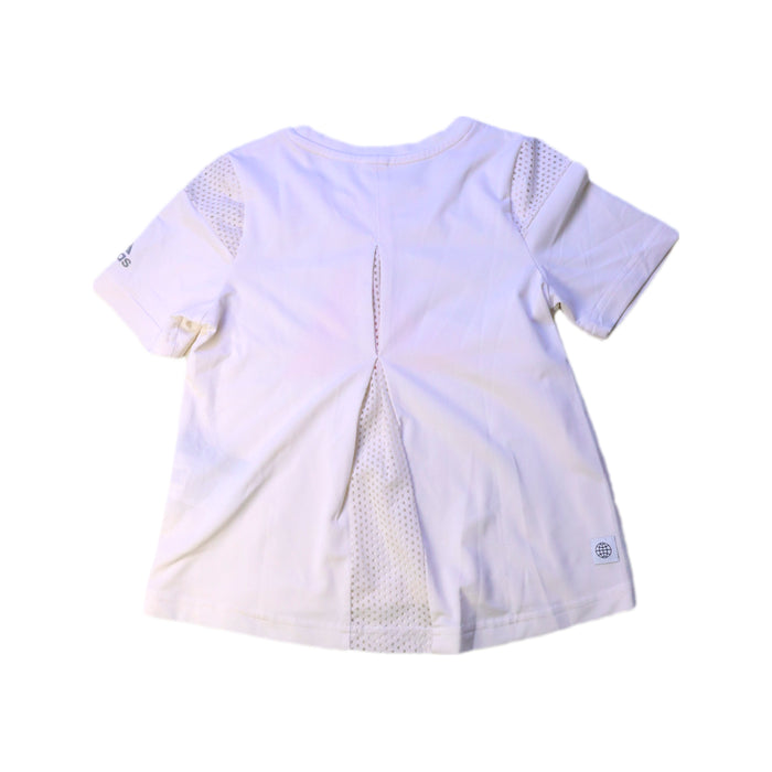 A White Short Sleeve T Shirts from Adidas in size 5T for girl. (Back View)