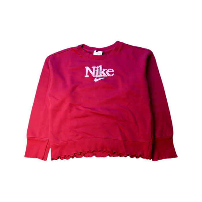 A Red Crewneck Sweatshirts from Nike in size 8Y for girl. (Front View)