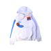 A White Hooded Sweatshirts from Abercrombie & Fitch in size 9Y for girl. (Front View)