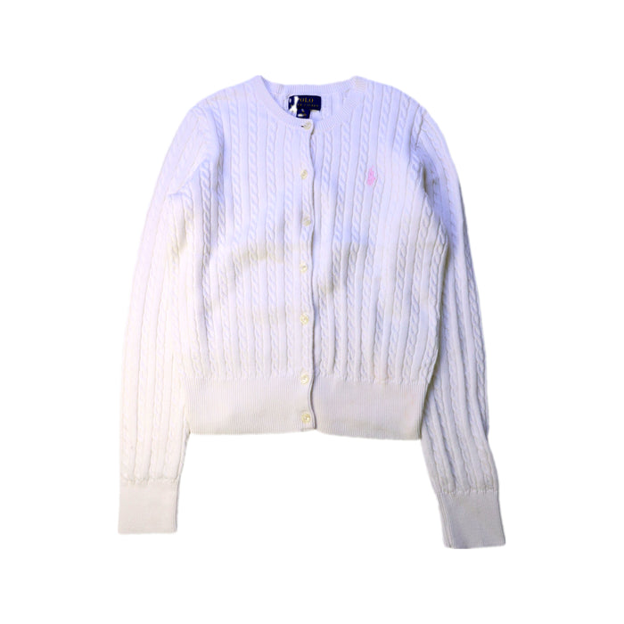 A White Cardigans from Polo Ralph Lauren in size 8Y for girl. (Front View)