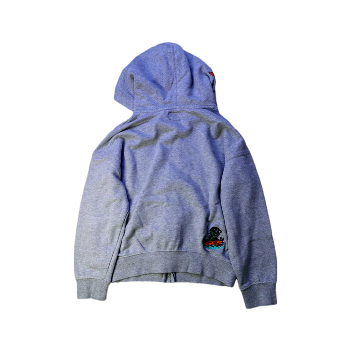 A Grey Hooded Sweatshirts from Roots in size 7Y for neutral. (Back View)