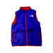A Blue Outerwear Vests from The North Face in size 7Y for neutral. (Front View)
