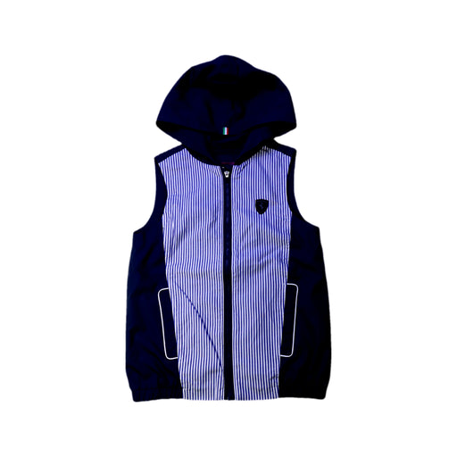 A Blue Outerwear Vests from Ferrari in size 7Y for boy. (Front View)