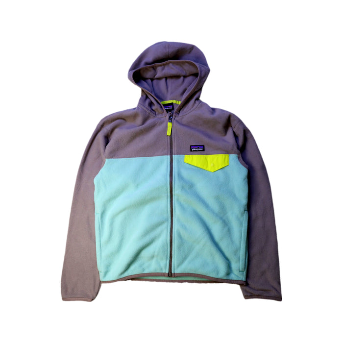 A Purple Zippered Sweatshirts from Patagonia in size 10Y for boy. (Front View)