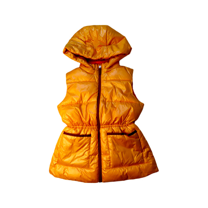 A Orange Outerwear Vests from Jacadi in size 10Y for girl. (Front View)