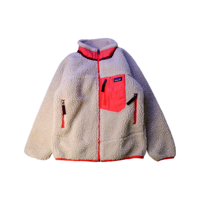 A Beige Puffer/Quilted Jackets from Patagonia in size 7Y for neutral. (Front View)