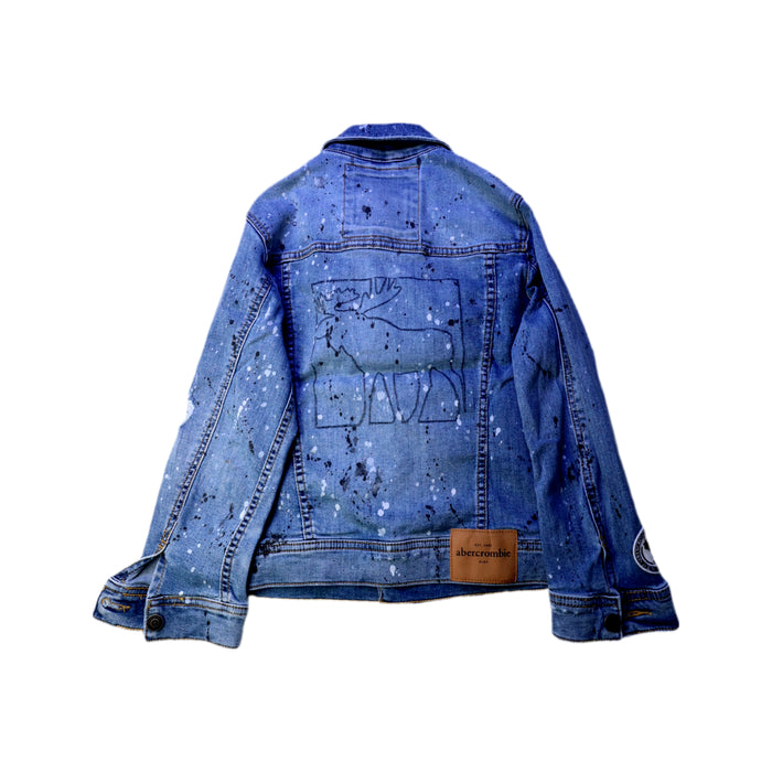 A Blue Lightweight Jackets from Abercrombie & Fitch in size 7Y for boy. (Back View)