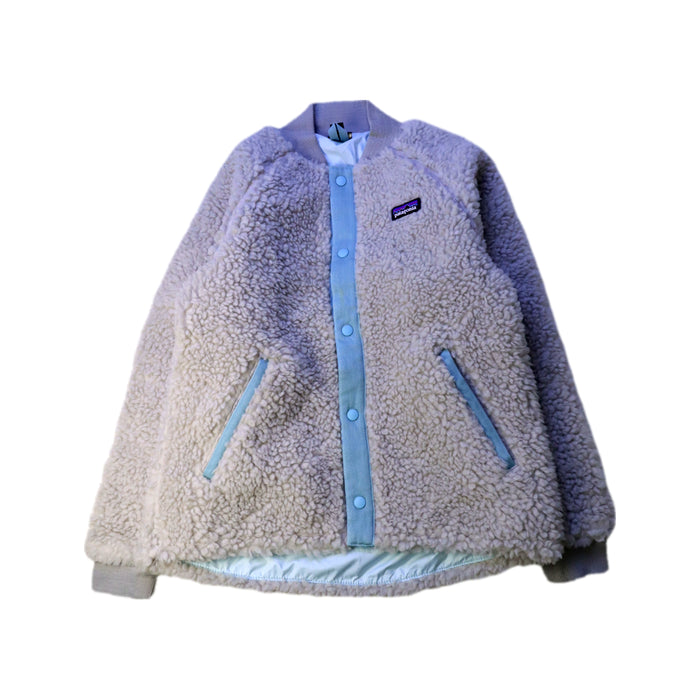 A Beige Puffer/Quilted Jackets from Patagonia in size 10Y for neutral. (Front View)