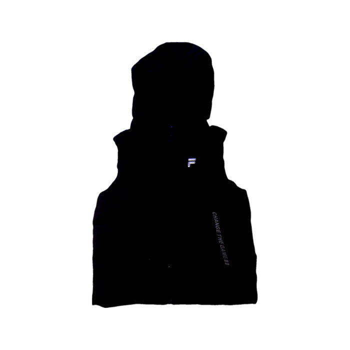 A Black Outerwear Vests from Fila in size 7Y for neutral. (Front View)