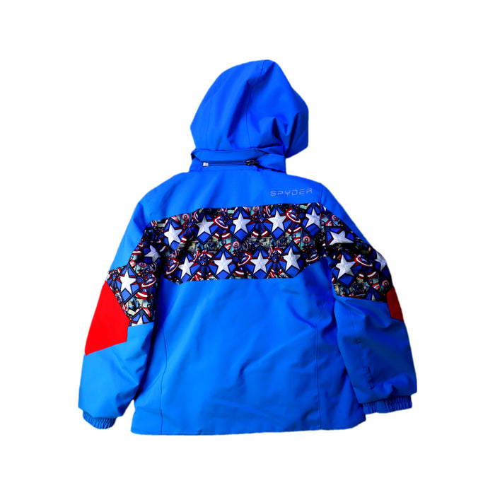 A Blue Ski Jackets from Spyder in size 6T for boy. (Back View)