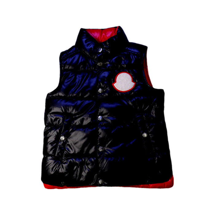 A Black Outerwear Vests from Moncler in size 8Y for neutral. (Front View)