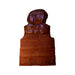 A Brown Outerwear Vests from Moncler in size 10Y for neutral. (Back View)