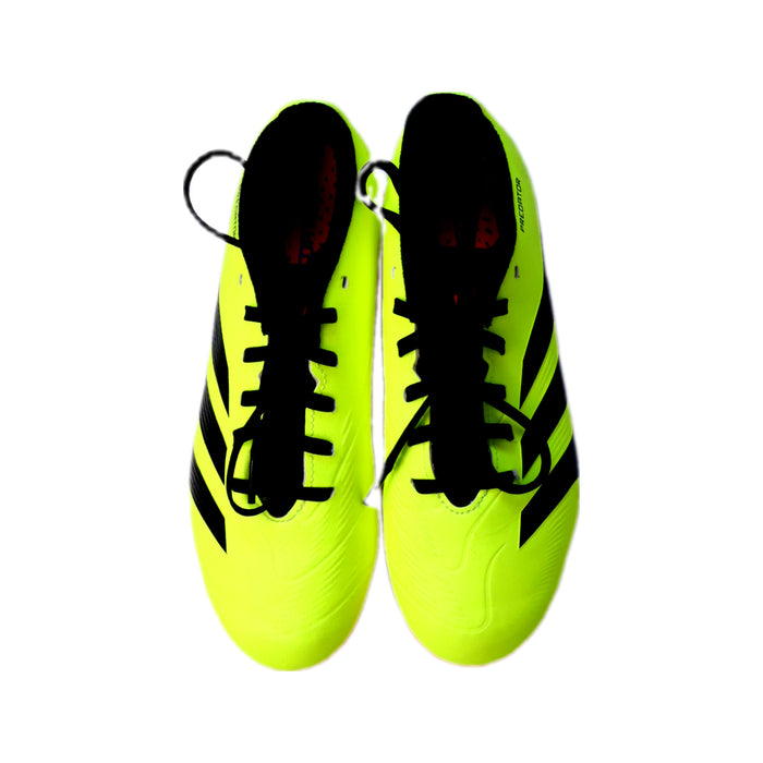 A Yellow Cleats/Soccer Shoes from Adidas in size 12Y for boy. (Back View)