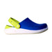 A Blue Slip Ons from Crocs in size 7Y for neutral. (Front View)