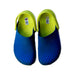 A Blue Slip Ons from Crocs in size 7Y for neutral. (Back View)