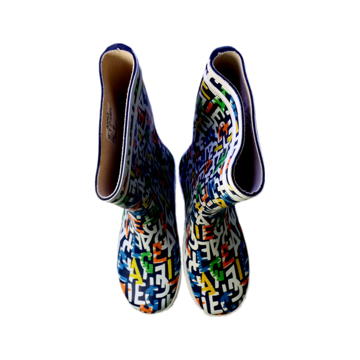 A Multicolour Rain Boots from Aigle in size 9Y for neutral. (Back View)