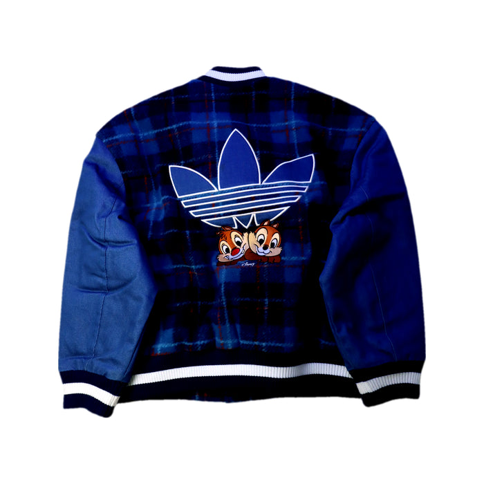 A Navy Lightweight Jackets from Adidas in size 9Y for boy. (Back View)
