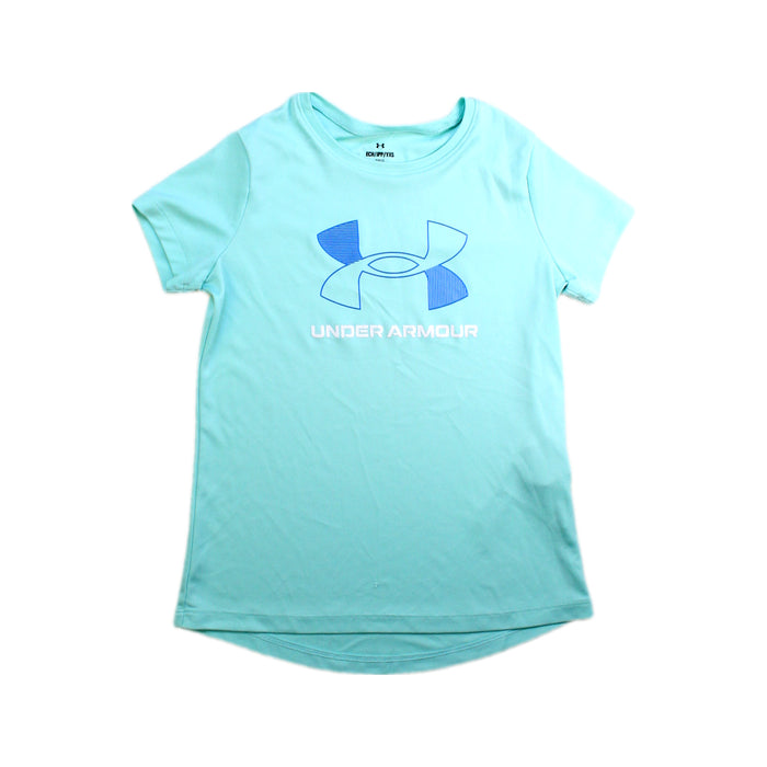 A Blue Active Tops from Under Armour in size 7Y for girl. (Front View)