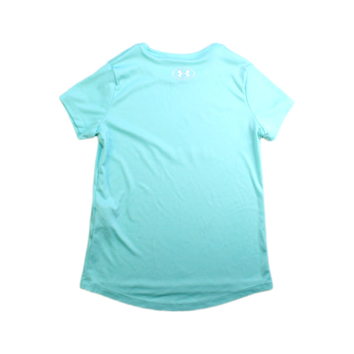A Blue Active Tops from Under Armour in size 7Y for girl. (Back View)