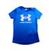 A Blue Active Tops from Under Armour in size 7Y for girl. (Front View)
