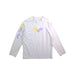 A White Rash Guards from Arena in size 5T for girl. (Front View)