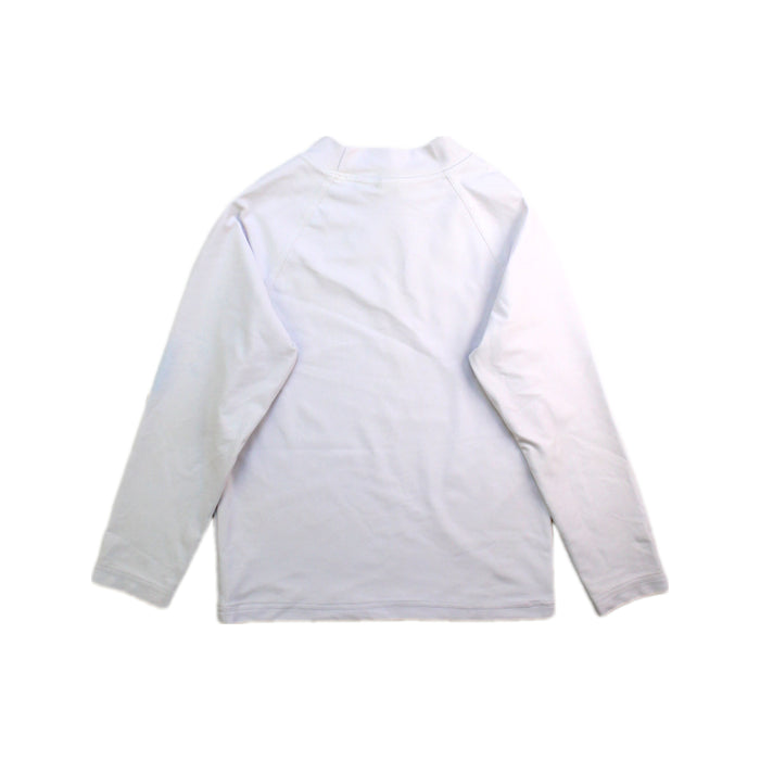 A White Rash Guards from Arena in size 5T for girl. (Back View)