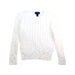 A White Knit Sweaters from Polo Ralph Lauren in size 5T for girl. (Front View)
