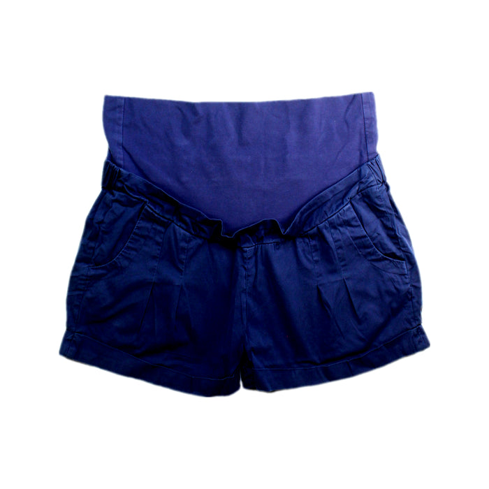 A Navy Shorts from Seraphine in size Maternity-S for maternity. (Front View)