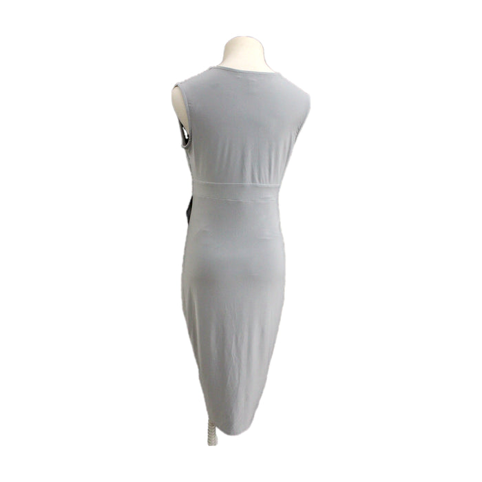 A Grey Sleeveless Dresses from Isabella Oliver in size Maternity-XS for maternity. (Back View)
