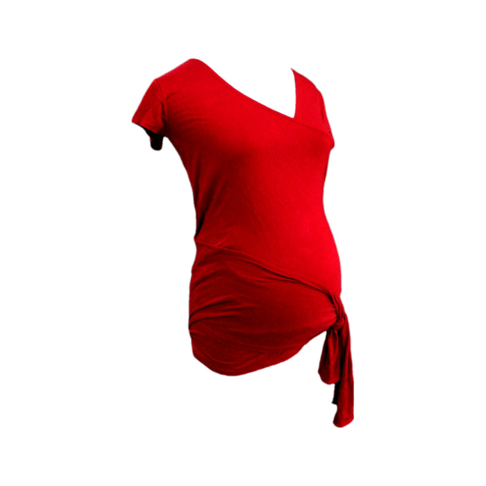 A Red Short Sleeve Tops from Jojo Maman Bébé in size Maternity-S for maternity. (Front View)
