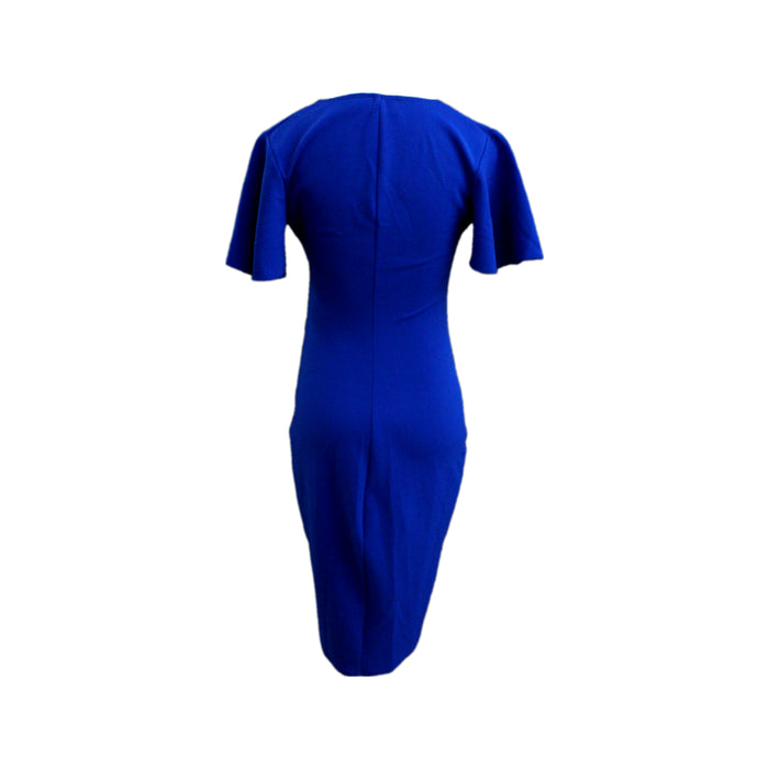 A Blue Short Sleeve Dresses from Blume London in size Maternity-S for maternity. (Back View)
