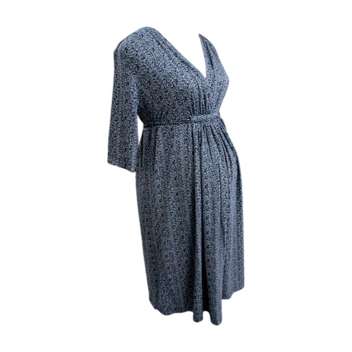A Blue Long Sleeve Dresses from Mayarya in size Maternity-S for maternity. (Front View)