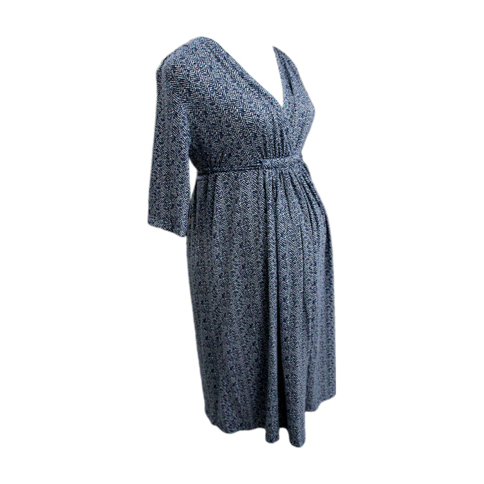 A Blue Long Sleeve Dresses from Mayarya in size Maternity-S for maternity. (Front View)