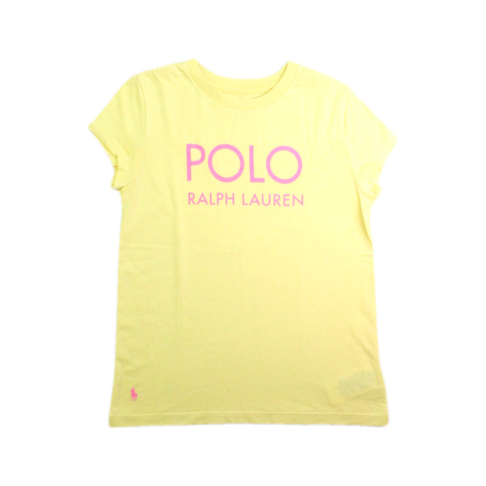 A Yellow Short Sleeve T Shirts from Polo Ralph Lauren in size 6T for girl. (Front View)