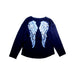 A Navy Long Sleeve T Shirts from Angel's Face in size 6T for girl. (Back View)