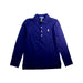 A Navy Long Sleeve Polos from Polo Ralph Lauren in size 7Y for girl. (Front View)